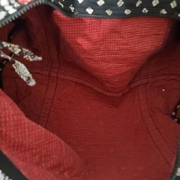 Vera Bradley Black, Gray, & Red Duffle Bag - Picture 6 of 7